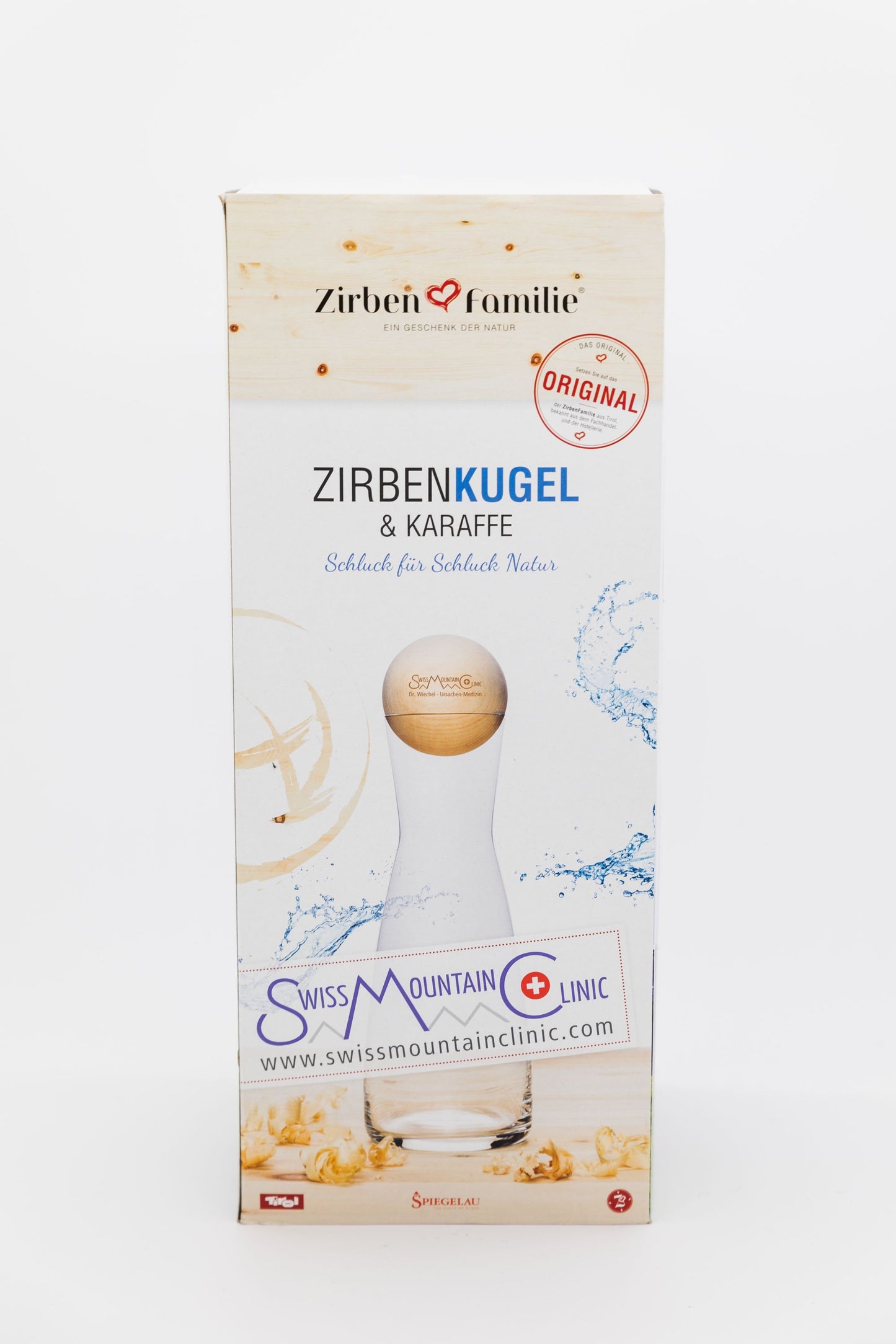 Karaffe mit Zirbenkugel